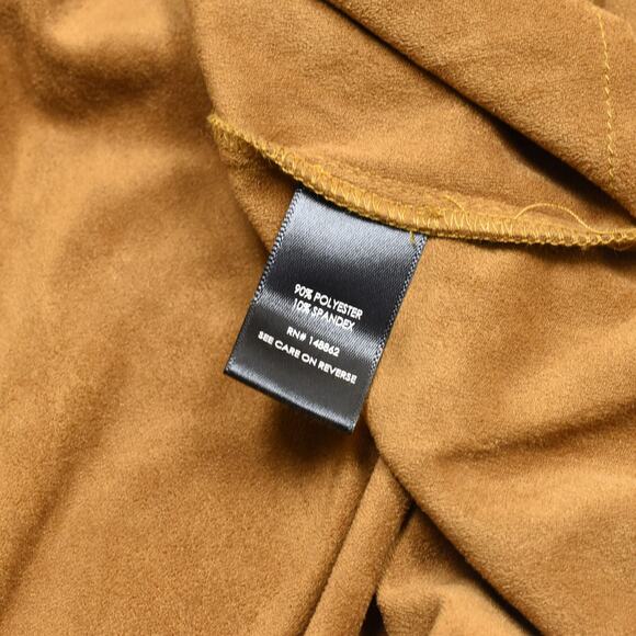 Torrid Women Open Cardigan Blazer Solid Polyester Brown Plus Size 4 Faux Suede - Picture 8 of 8